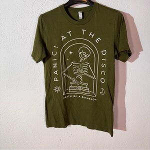 Panic at the disco green print shirt sleeves shirt size small mar1